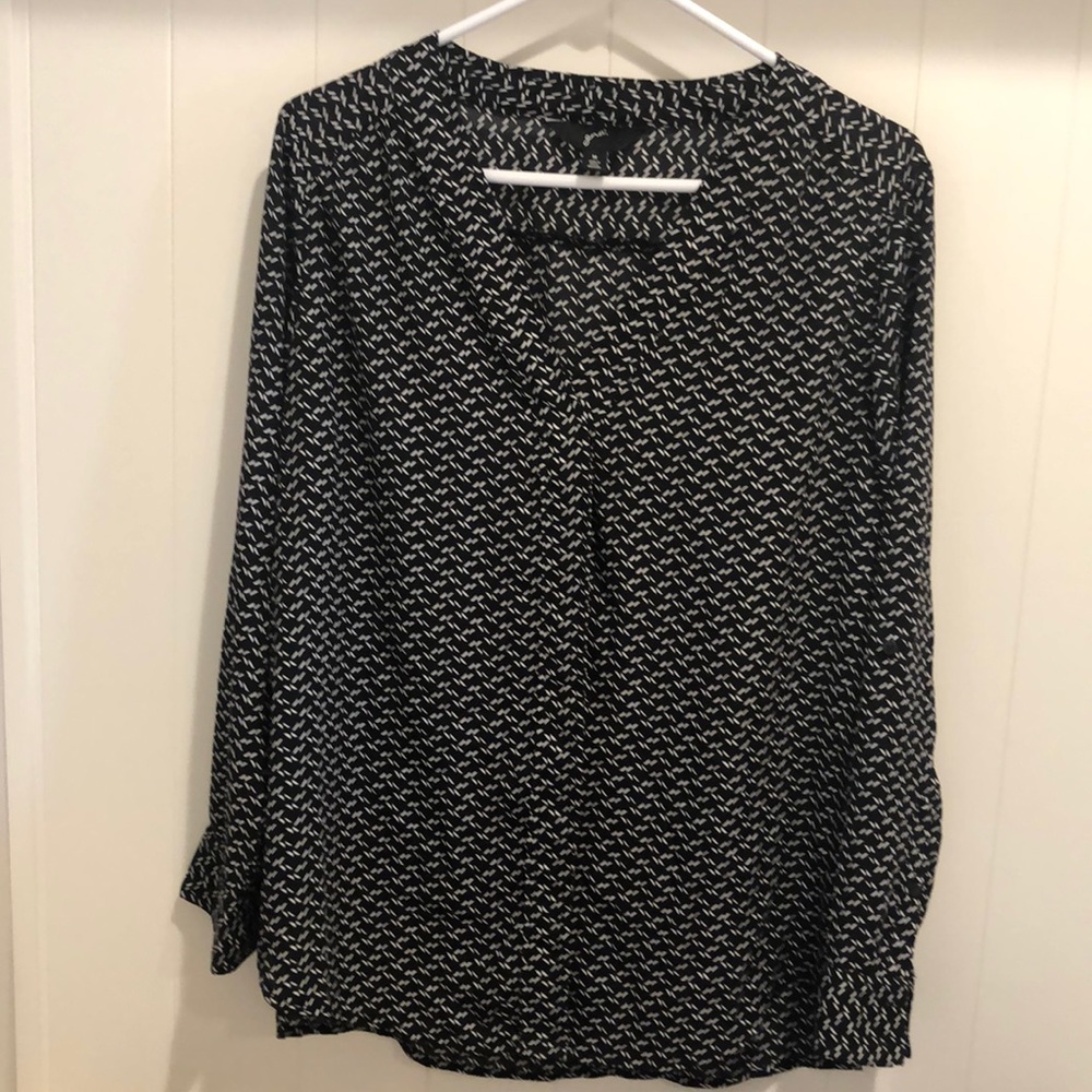 Black and white blouse